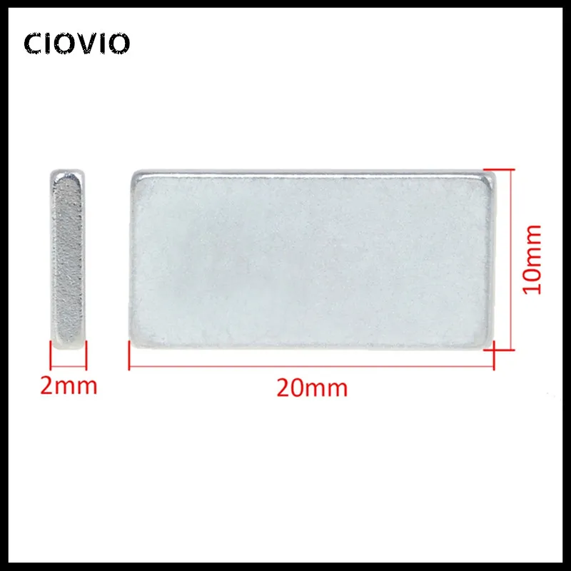 5Pcs 20x10x2mm Super Powerful Small Neodymium Magnet Block Permanent Cuboid Magnetic Magnets    