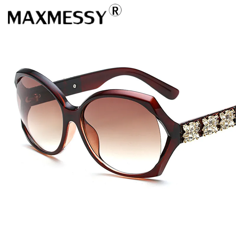MAXMESSY New Women s Glasses Diamond Sunglasses For Driving Anti UV Sunglasses Female Sun Glasses font