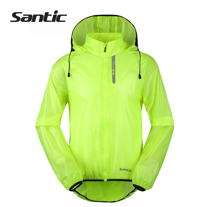

Santic Men's windbreakers women Cycling Jacket Breathable Waterproof Men clothes MTB Bicycle Long Sleeve Windproof Hooded coat
