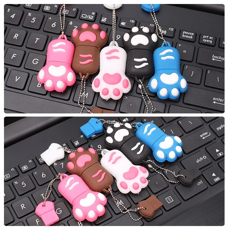 

New High Quality USB Flash Drive Cute Lovely Cat Claws PenDrive Women Flash Memory Stick Pen Drives U Disk 8GB 16GB 32GB 64GB
