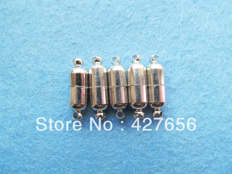 

Silver tone Long Tablets Magnetic Clasps for Necklace& Bracelet Clasps Connector Pendant Charm Finding , Jewellery DIY Accessory