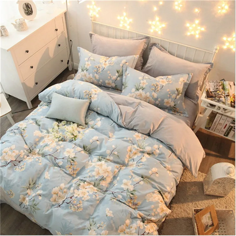 

new style household Flower pattern NEW bedding luxury 4pcs 1pcs quilt cover/1pcs bed sheet/2pcs pillowcase free shipping