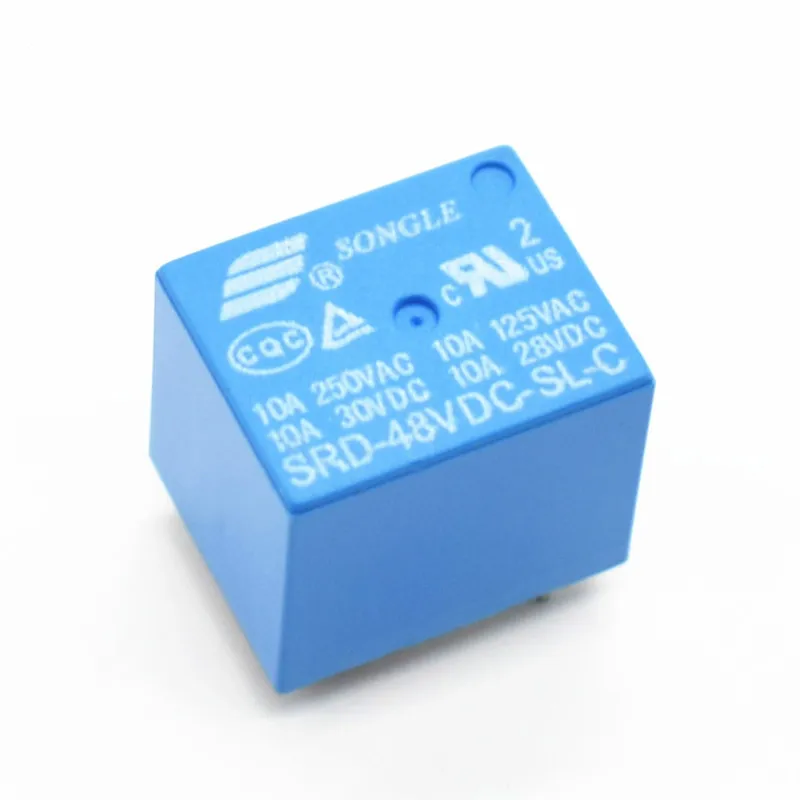 Power Relays PCB Type SRD 48VDC SL C 9V 10A 250VAC 5PIN T73in Relays