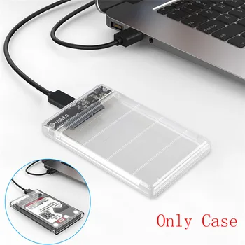 

Transparent 2.5inch SATA USB 3.0 HDD Hard Drive External Enclosure SSD Disk Box Case With LED for win 2000/xp/7/8/10 or above