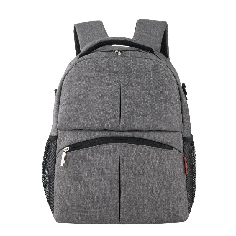 Модный рюкзак для матерей, подгузник, сумка для путешествий, многофункциональный, для мам, мам, детские коляски, сумка для ухода за ребенком - Цвет: Серый