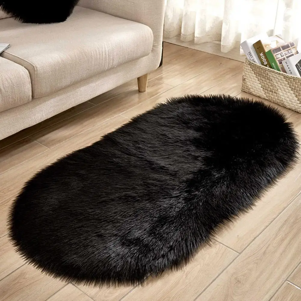 preço 60*120 cm Imitado Lã Oval Tapete da Sala Do Berçário Quarto Tapete Capacho Tapete Para Sala de estar