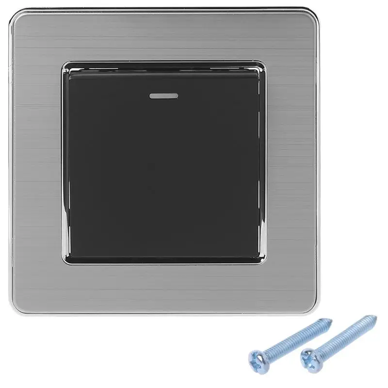 

1 Gang 2 Way Wall Panel Switch With LED Indicator Push Button Switches AC 110~250V