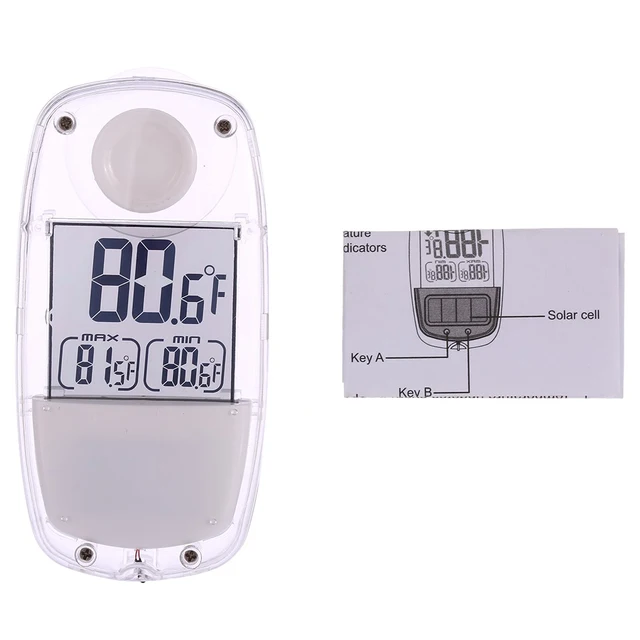 Lcd Digital Solar Window Thermometer Suction Cup Temperature Lcd Digital Solar Window Thermometer Suction Cup Temperature Meter Weather Station For Indoor Home Car