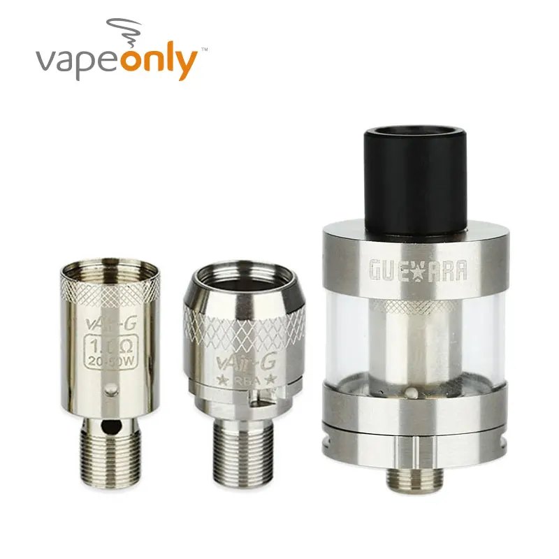 

Original VapeOnly Guevara Tank 2.5ml Sub Ohm Atomizer with 0.5ohm&1ohm Coil E-cig Guevara Atomizer adjustable Mouthpiece Airflow