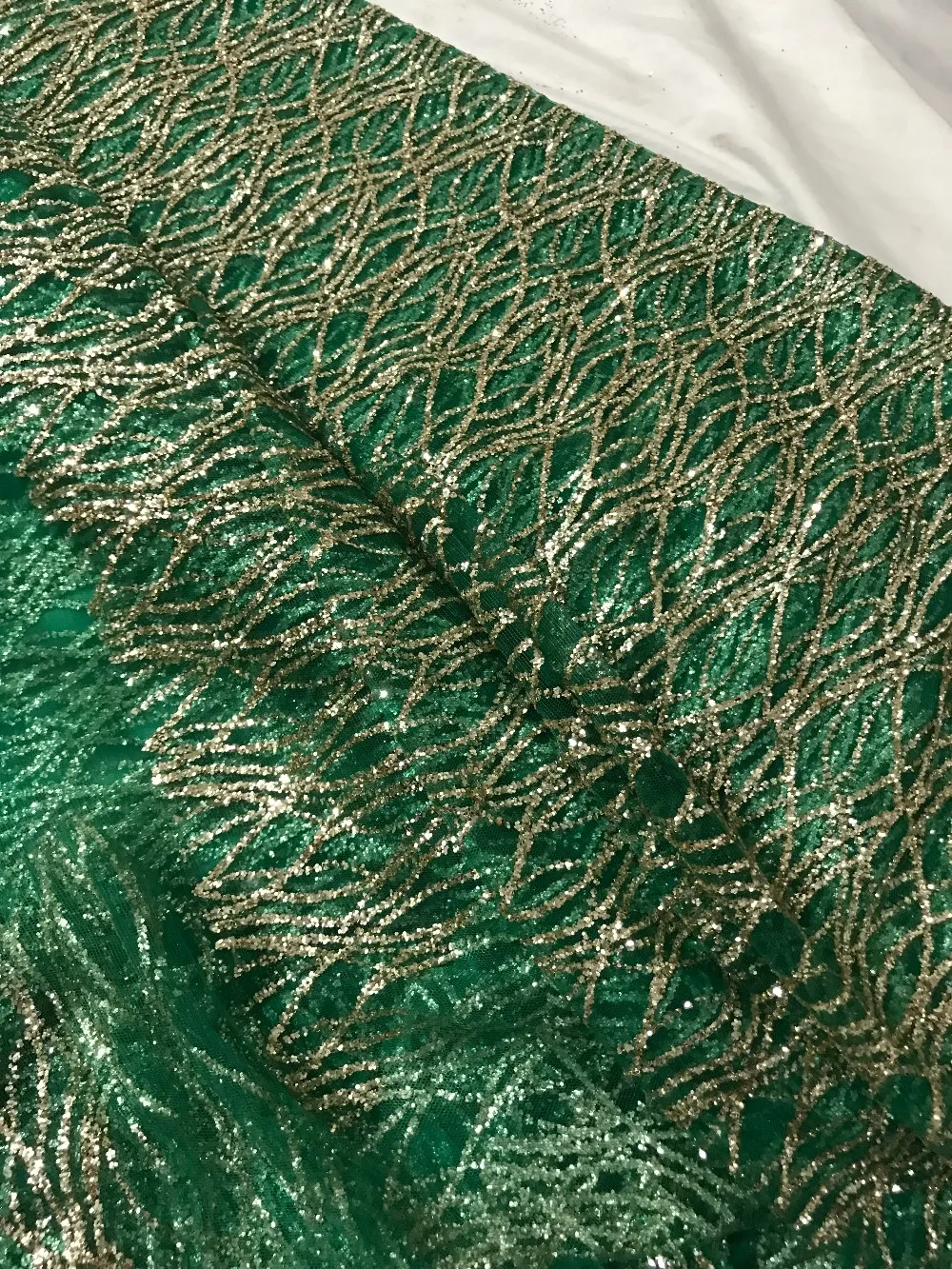 Newest JIANXI.C-51531 sparkly glued glitter sequins lace fabric african tulle mesh | Дом и сад