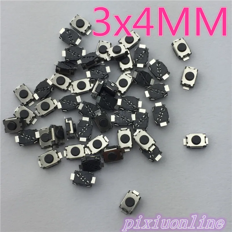 

G74Y High Quality 50pcs/lot SMT 3x4MM 2PIN Tactile Tact Push Button Micro Switch G74 Self-reset Momentary Hot Sale 2017