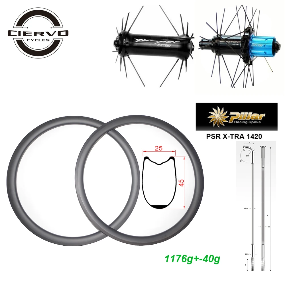 

PRENIUM 1176g AERO 45-YP ROAD 45mm x 25mm STRAIGHT PULL CARBON BIKE WHEELS TUBULAR BICYCLE WHEELSET 16 21 HOLES UD 3K 12K TWILL