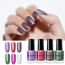 NICOLE дневник голографическая оболочка лак для ногтей 6 мл Отшелушивающий сверкающий Маникюр арт лак голографический лак на водной основе праймер