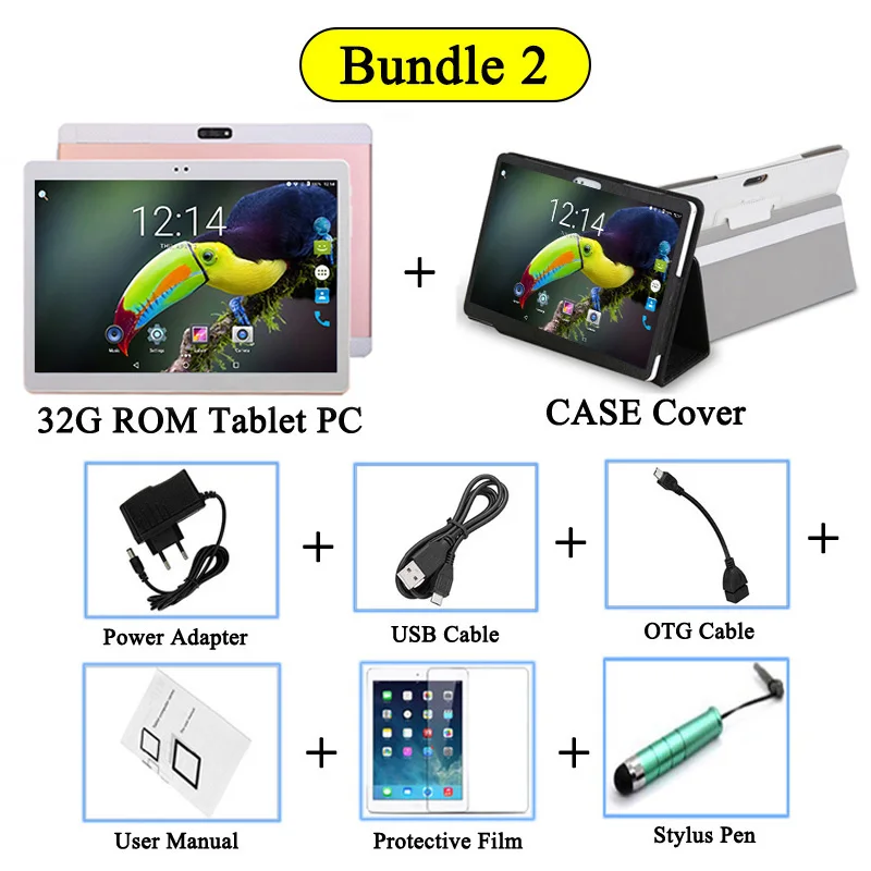 32GB ADD CASE Глобальная версия, 10-дюймовый планшетный ПК MTK8752, четыре ядра, 4 Гб ОЗУ, 64 Гб ПЗУ, Android 8,0, Bluetooth, 1280*800, ips планшеты, 10 10,1 - Комплект: 32GB ADD CASE