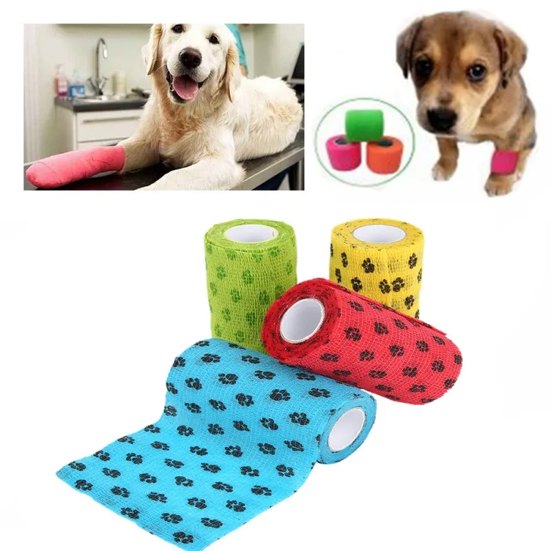 

Breathable Tearing Pet dog Cat Self-adhesive Elastic Bandage Non-Woven Fabrics Outdoor Retractable Sports Protective Tape