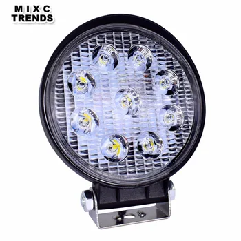 

1Pcs 4 Inch 27W LED Work Light Spotlight 12V 24V Round LED Offroad Light Driving Fog Lamp for Off road Motorcycle Car Truck
