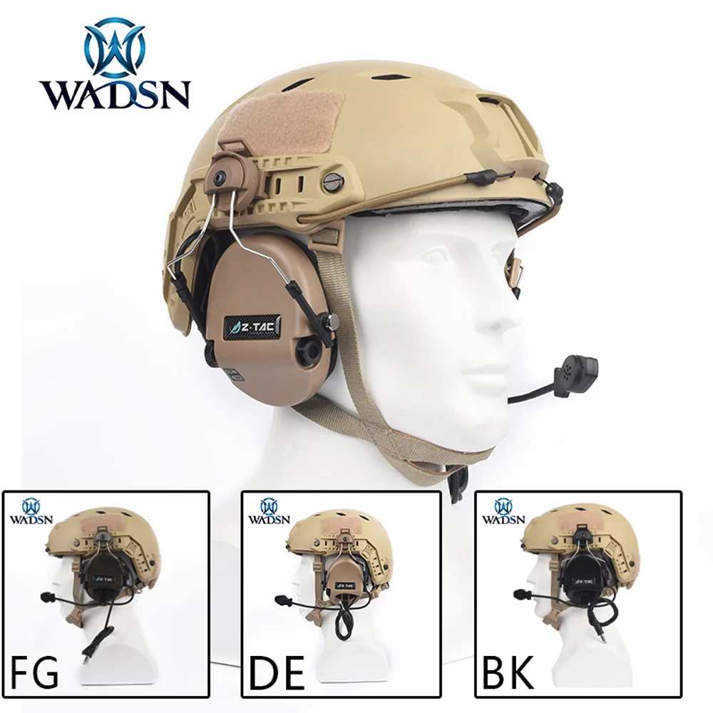 WADSN softair тактическая гарнитура для шлема sordin airsoft наушники с активным