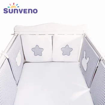 

Sunveno Baby Bed Bumper Newborn Bumpers Baby Room Crib Cotton Infant Comfortable Baby Bumper 6pcs/Set Bedding set