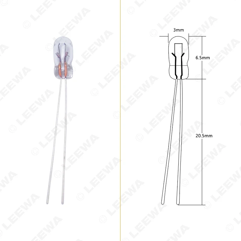 LEEWA 10 шт. автомобиля T3 12 в 30 мА галогенная лампа внешняя галогенная лампа замена приборной панели лампа светильник теплый белый# CA2687