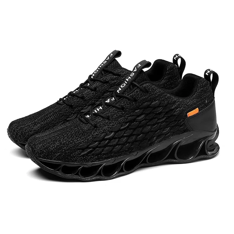 

BALTROP Newest Arrive Men Fashion Embroidery Dragon Scale Trainers Sneakers Casual Flame Blade Sole Breathable Shoes Black Color