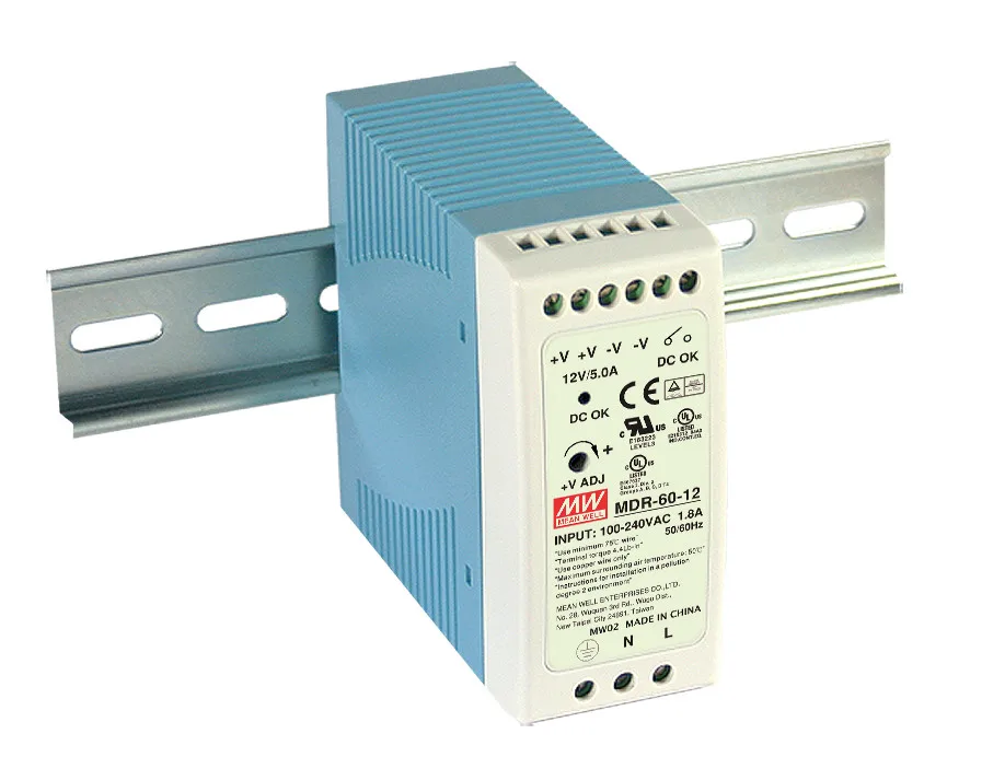 Оригинал Meanwell MDR-60-12 60 Вт 12 В DIN-рейка промышленное среднее энергоснабжение | Лампы