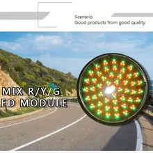 AC85-265V высококачественные, смешанного цвет красный, желтый зеленый 200 мм светодиодный светильник движения безопасности дорожного движения светодиодный свет светофора модуль