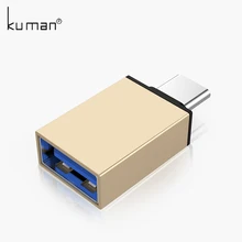 Kuman type C USB адаптер USB-type C адаптер кабель конвертер для флешки USB флэш-накопитель для телефона Мышь Клавиатура OTG B