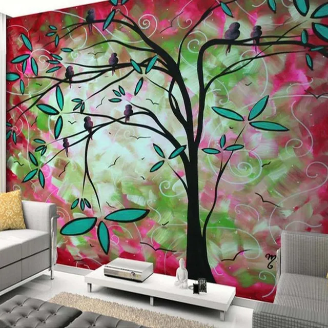 3d Photo Wallpapers For Living Room Tv Backside Wallcovering Wall