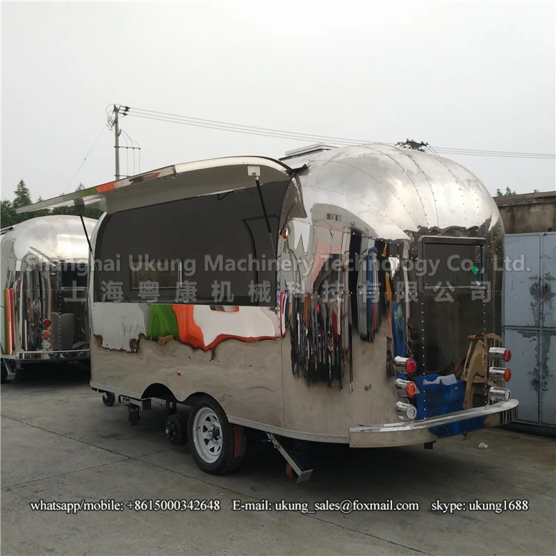 

UKUNG, AST-210, 450cm long, 2 axles with electric braking sytem, with 2 ceiling windows, airstream food truck
