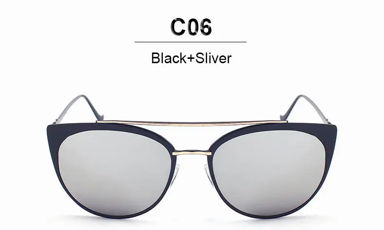 Пилот солнцезащитные очки бренда класса «Люкс» дизайнер новинка кошачий глаз винтажные женские солнцезащитные очки крест Металлические оттенки женские сегодня предложение - Цвет линз: Black Silver YD21