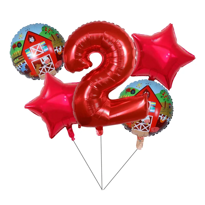 Новинка, 5 шт./лот, воздушный шар с животными на ферме, 30 дюймов, воздушный шар с цифрами, для детей, для первого дня рождения, для вечеринки, украшения, Globos, игрушки для детей, для фермы, вечерние - Цвет: 11