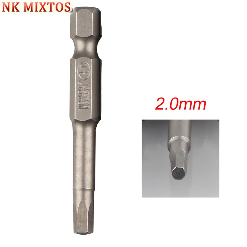 

FREE SHIPPING High Quality 1pc 50mm*2.0mm Magnetic Hexagon Screwdriver Bit S2 Steel 1/4" Hex Shank Drive Power Drill Bit