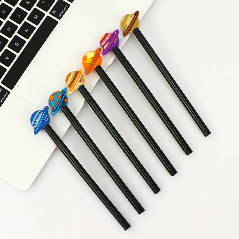 

24 Pcs Korean Creative Stationery Planet Neutral Pen Black Pen Office Learning Supplies Signature Pen Kawaii Stationary