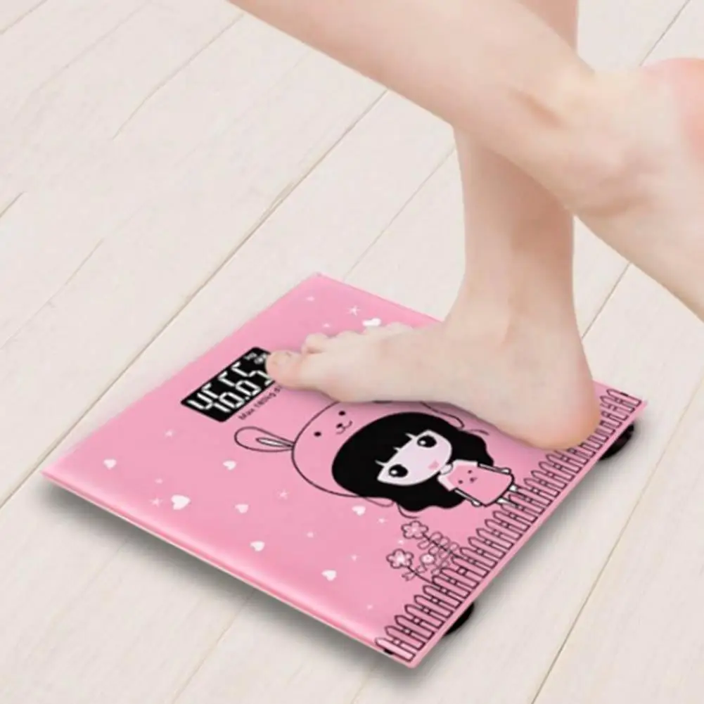 

5-180KG Accurate Mini Cartoon Electronic Scales Health Scales Night Vision Body Weight Scales Gifts Custom For Household Pink J3