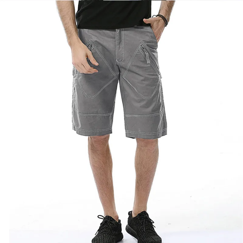 Новые однотонные Пляжные шорты камуфляж Cargo Для мужчин Рубашки домашние мужские свободные работа шорты человек военный Короткие штаны плюс Размеры Лидер продаж