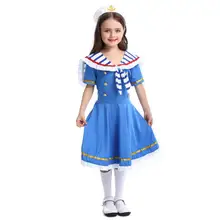 H& ZY/костюм моряка на хеллоуин для девочек; костюм Королевского морского флота для костюмированной вечеринки; детский Карнавальный костюм для детского сада; Рождественская вечеринка