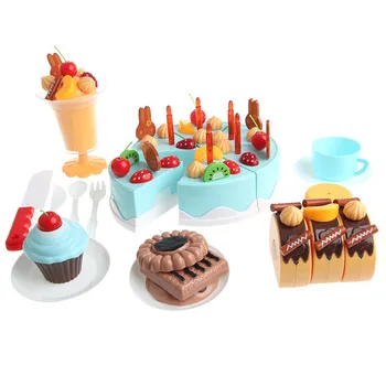 

75Pcs DIY Cutting Birthday Cake Children Educational Classic Toy Pretend Play