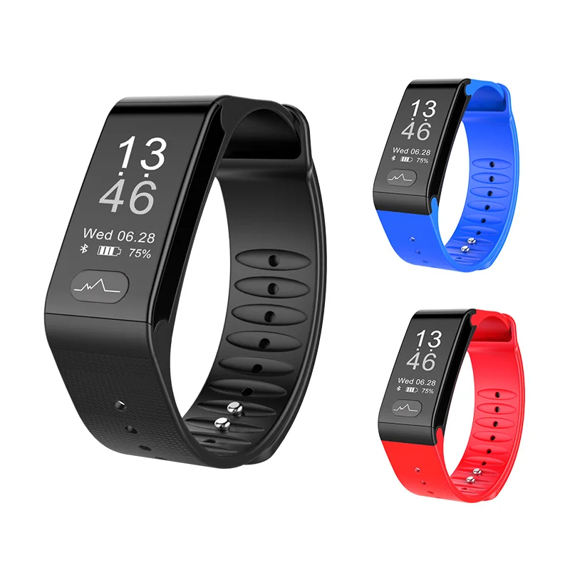 ECG PPG Pulsera presión arterial Monitor de frecuencia cardíaca Inteligente banda Bluetooth rastreador de Fitness Pulsera Inteligente de los hombres