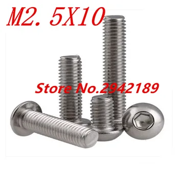 

1000pcs iso7380 M2.5*10 M2.5 x 10 stainless steel button head screw