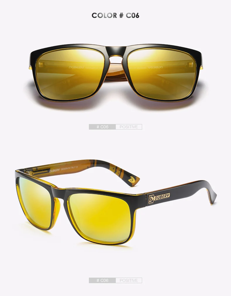 DUBERY Поляризационные солнечные очки пилота Для Мужчин's Винтаж мужской Красочные Солнцезащитные очки для мужчин модные брендовые Роскошные