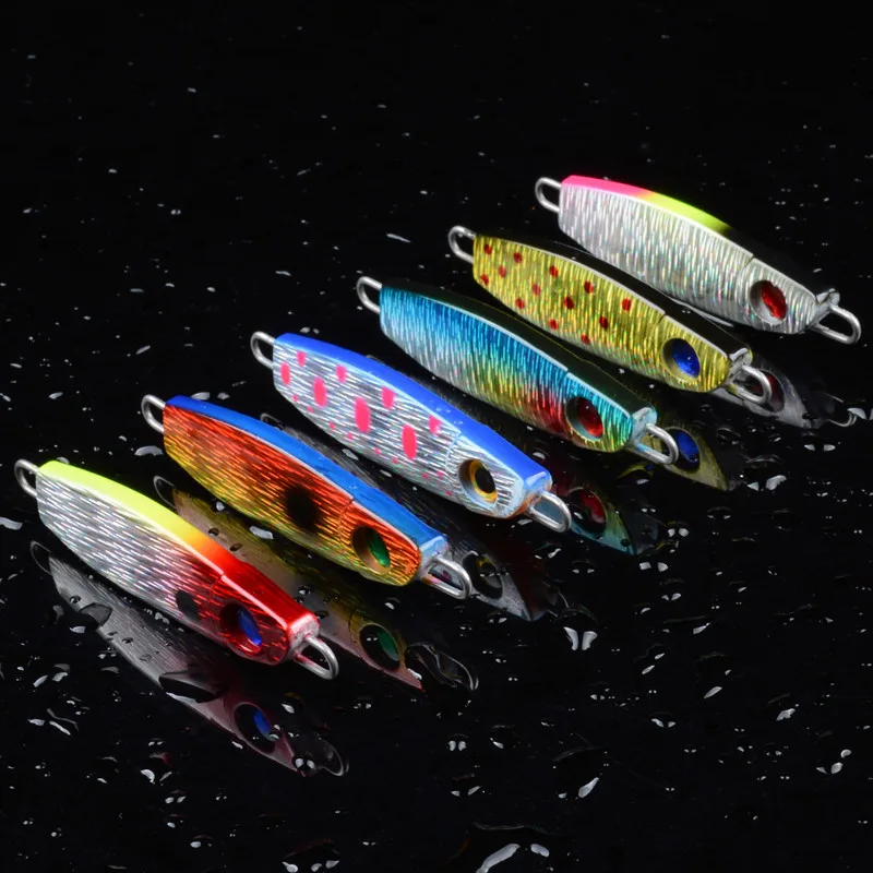 

sabiki ice lure Bionic bait 6-color iron plate JIG lead fish 7cm/31.6g Floating type accessories Fishing Tackle squid jigs