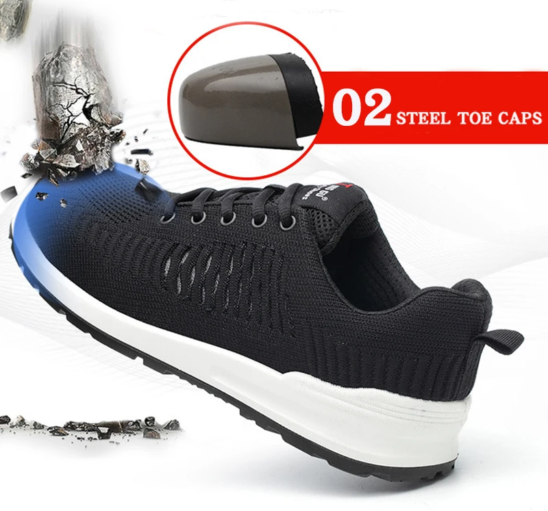 New-exhibition-Flying-mesh-Breathable-Steel-Toe-Cap-Safety-Shoes-Men-anti-pierce-Injection-bottom-work-Safety-boots-2019-Sneaker (12)