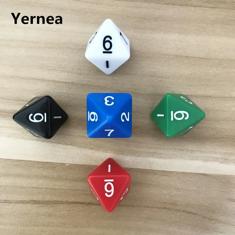 

5Pcs/Lot D8 Dice Eight Surfaces Colour Acrylic RPG Dice Polyhedral Dice Set Dungeons and Dragons Table Games Yernea