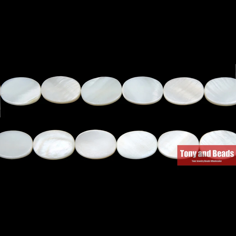 

15" Strand Free Shipping 14x10x2mm Natural Mother of Pearl Shell Flat Oval Loose Beads Approx 39CM Per Strand No.SB2