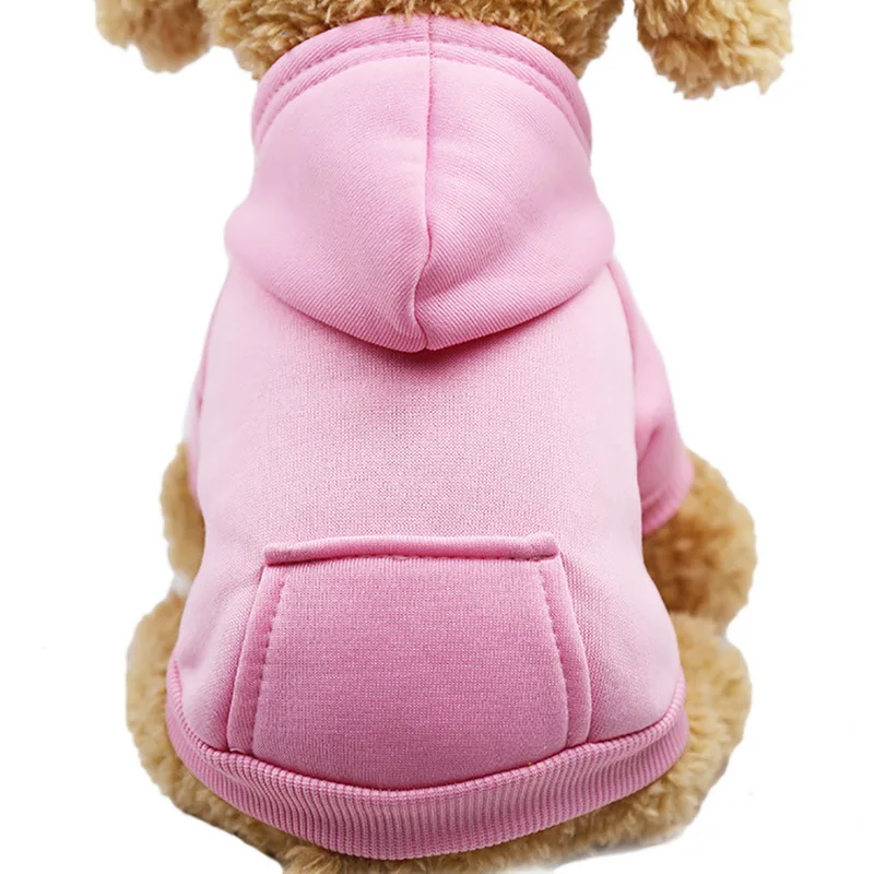 Pink Комбинезоны для питомцев для домашних животных кошка Костюмы домашних животных Одежда для собак Толстовка с капюшоном Домашние животные одежда для девочек жакеты для собак из хлопчатобумажной ткани, состоящие из пиджака с о-одежда для собак и щенков - Цвет: Pink