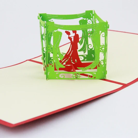  Garden wedding card /3D card pop up card/wedding invitation customize Free shipping - 32237621467