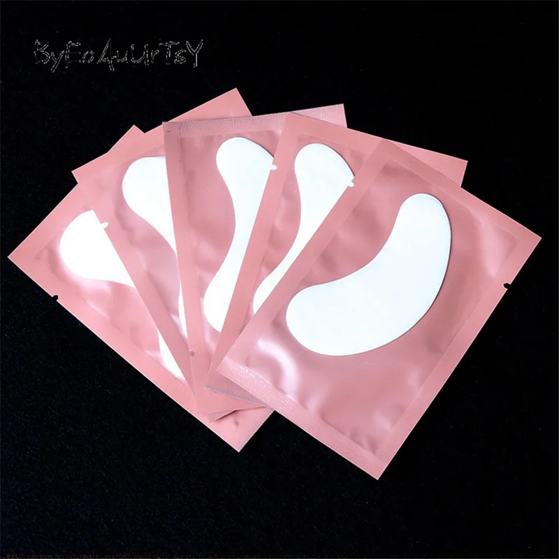 pink 50pairs 01 Макияж для глаз, для практики, натуральные тренировочные ресницы, накладки для глаз, накладки для наращивания ресниц, манекен, плоская голова, тренировка прививки - Цвет: pink 50pairs 01