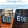 Solar Address Number Plate Sign Lamp Solar Powered House Number Doorplate Lamps 6 LED Lights Hotel Door Digital Solar Light 5