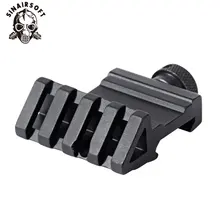 45 градусов угол тактический прицел крепление 20 мм Пикатинни Вивер Лазерная основа адаптер алюминиевый офсетный 4 слота боковые рельсы RTS страйкбол