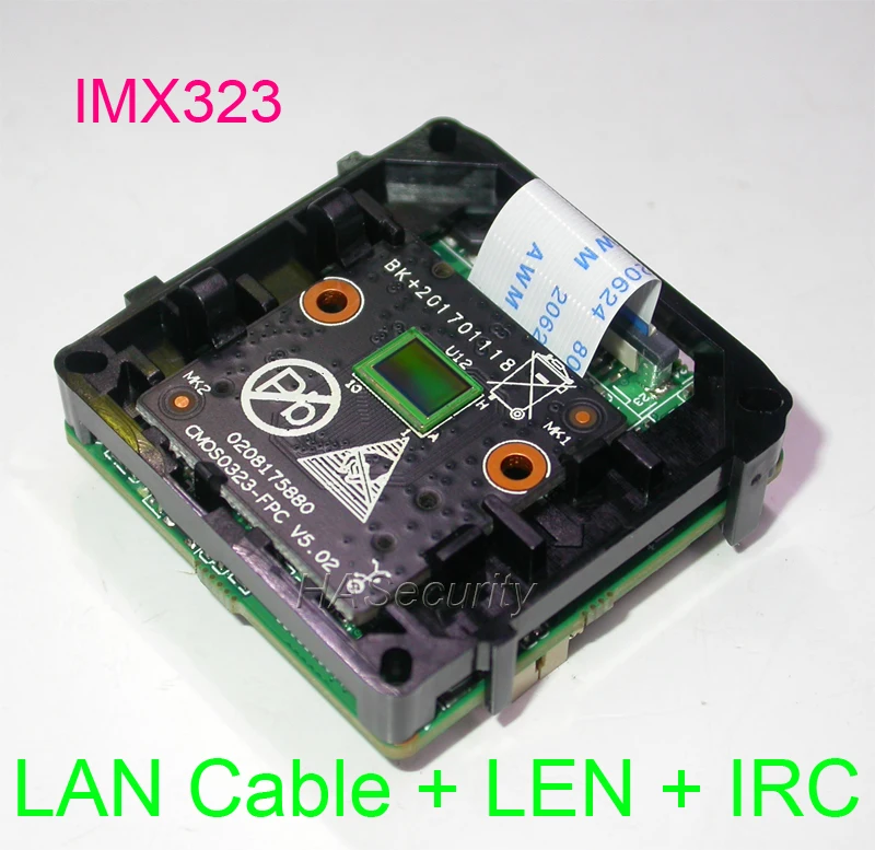 

Intelligent Analysis H.265 / H.264 (3.0MP) 1/2.9" Sony IMX323 Hi3516C V300 CCTV IP camera PCB board module +LAN cable +LENs +IRC